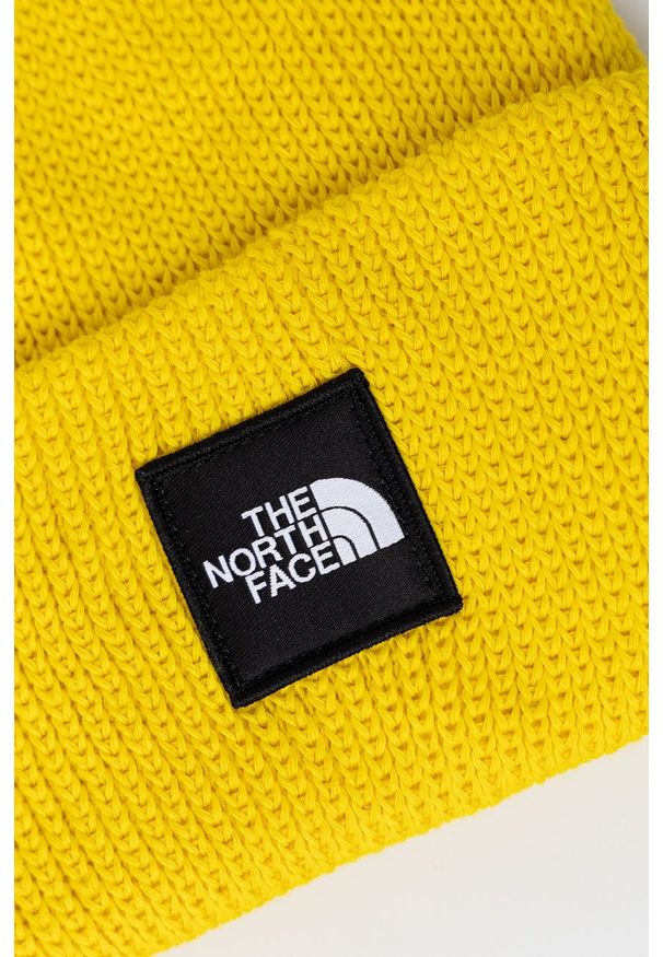 The North Face - Czapka. Kolor: żółty. Materiał: dzianina. Wzór: ze splotem