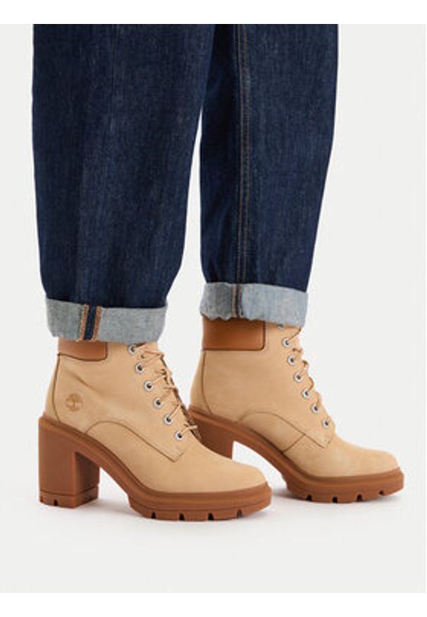 Timberland Trzewiki Allington TB0A2CKCEN71 Beżowy. Kolor: beżowy. Materiał: nubuk, skóra