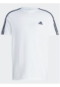 Adidas - adidas T-Shirt Essentials Single Jersey 3-Stripes T-Shirt IC9336 Biały Regular Fit. Kolor: biały. Materiał: bawełna #4