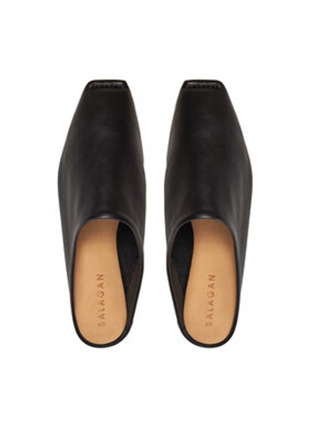 BALAGAN - Balagan Klapki Bayit Czarny. Kolor: czarny. Materiał: skóra