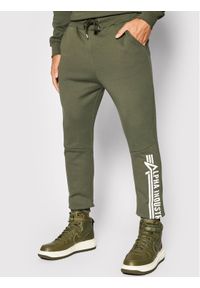 Alpha Industries Spodnie dresowe Jogger 118364 Zielony Regular Fit. Kolor: zielony. Materiał: bawełna, dresówka