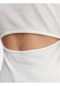 Calvin Klein Jeans Top LV047F246G Biały Slim Fit. Kolor: biały. Materiał: bawełna #4