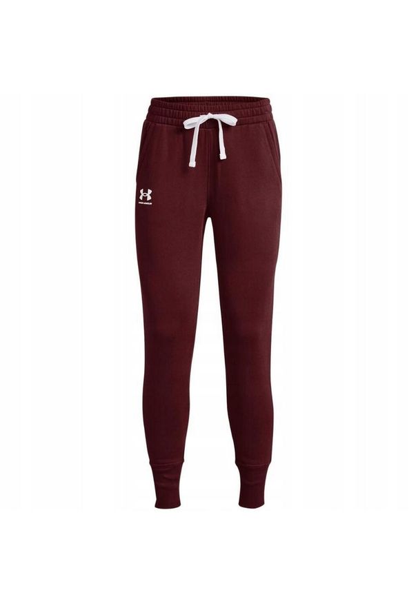 Under Armour - Spodnie Do Biegania Rival Fleece Dla Kobiet. Kolor: czerwony. Długość: długie