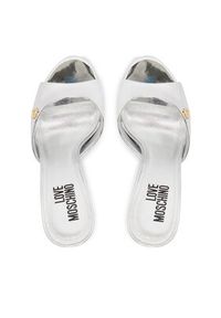 Love Moschino - LOVE MOSCHINO Klapki JA28209G0OJE090B Srebrny. Kolor: srebrny. Materiał: skóra #5