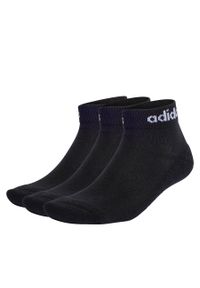 Adidas - Skarpety Niskie Unisex adidas Linear Ankle Socks Cushioned Socks 3 Pairs IC1303 black/white. Kolor: czarny