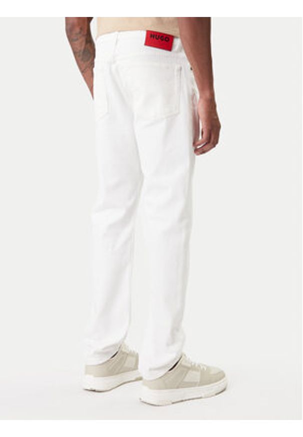 Hugo - HUGO Jeansy 50556632 Biały Regular Fit. Kolor: biały