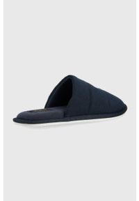 Polo Ralph Lauren kapcie KELCIE RF103609 kolor granatowy. Nosek buta: okrągły. Kolor: niebieski. Materiał: materiał, guma. Wzór: gładki. Obcas: na obcasie. Wysokość obcasa: niski #4