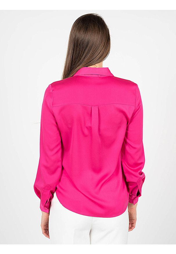 Pinko Bluzka "Acconsentire" | 1V10LH Y7MJ | Acconsentire | Kobieta | Różowy. Okazja: na co dzień. Typ kołnierza: dekolt w kształcie V. Kolor: różowy. Materiał: poliester. Długość rękawa: długi rękaw. Długość: długie. Wzór: nadruk. Styl: casual