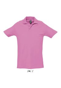 SOL'S - Polo Sol's Spring Ii. Typ kołnierza: polo. Kolor: różowy. Materiał: bawełna. Styl: elegancki #1