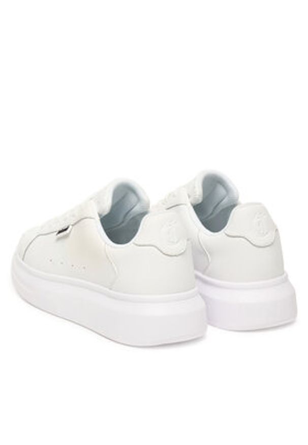 Just Cavalli Sneakersy 79QA3SBE ZPB62 Biały. Kolor: biały. Materiał: skóra