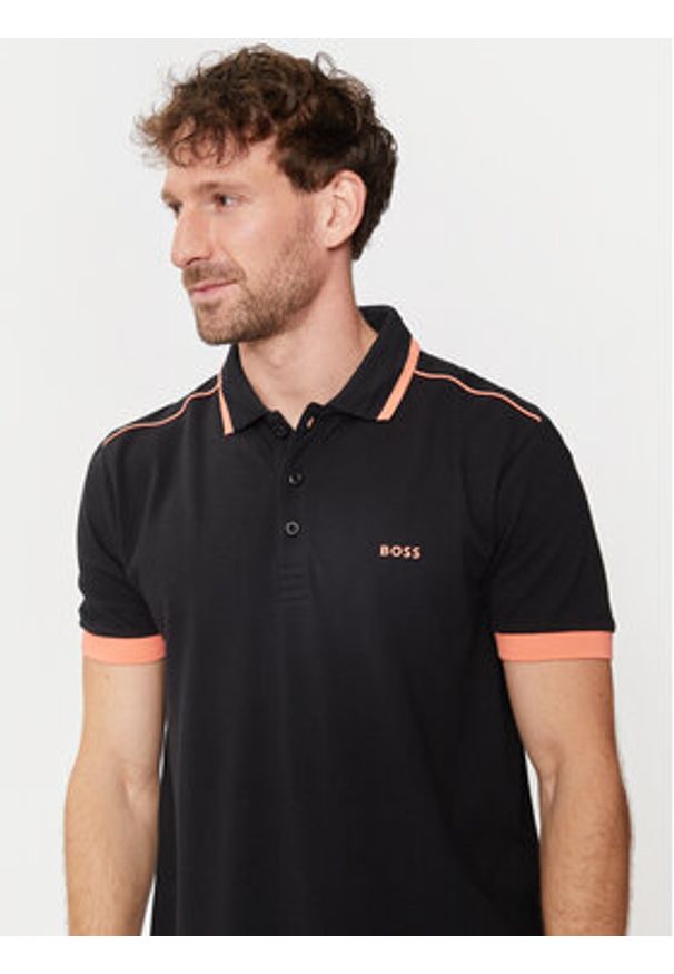 BOSS - Boss Polo Paddy 1 50512995 Czarny Regular Fit. Typ kołnierza: polo. Kolor: czarny. Materiał: bawełna