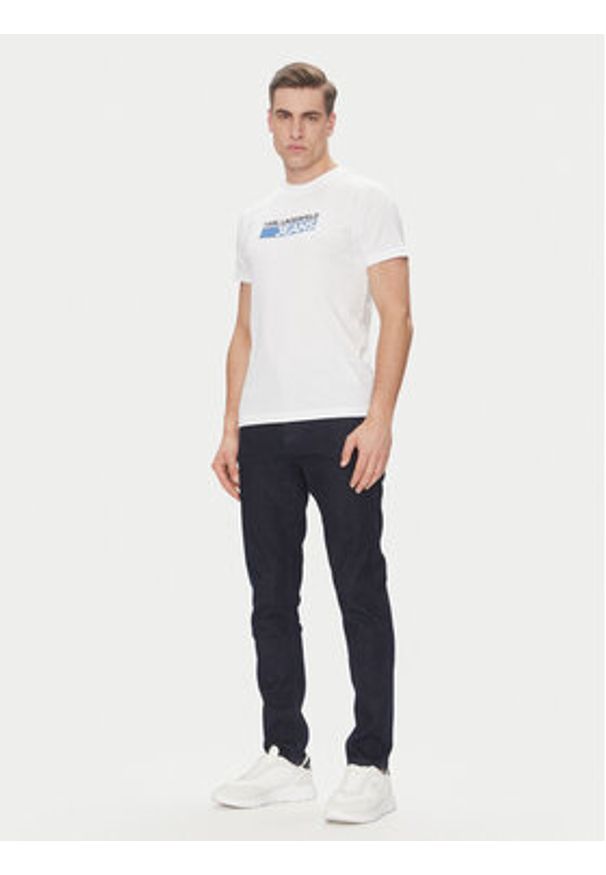 Karl Lagerfeld Jeans T-Shirt A2M17074 Biały Regular Fit. Kolor: biały. Materiał: bawełna, syntetyk
