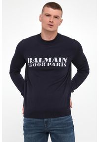 Balmain - Sweter męski wełniany BALMAIN. Materiał: wełna