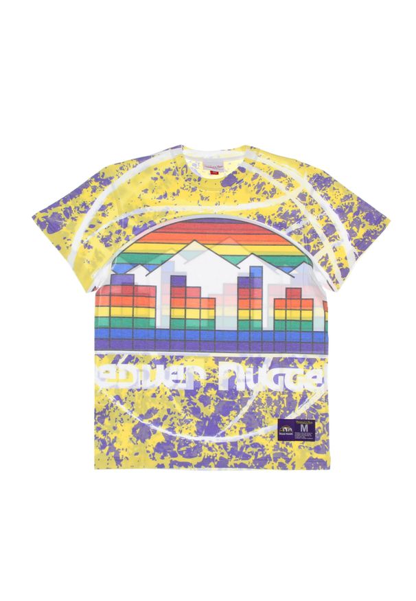 Mitchell & Ness - Koszulka Denver Nuggets NBA Jumbotron Submimated. Kolor: żółty. Sport: koszykówka