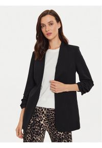 only - ONLY Marynarka Poptrash 15324620 Czarny Loose Fit. Kolor: czarny. Materiał: syntetyk, wiskoza