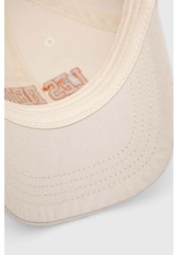 Les Deux czapka z daszkiem bawełniana kolor beżowy z aplikacją. Kolor: beżowy. Materiał: bawełna. Wzór: aplikacja #4