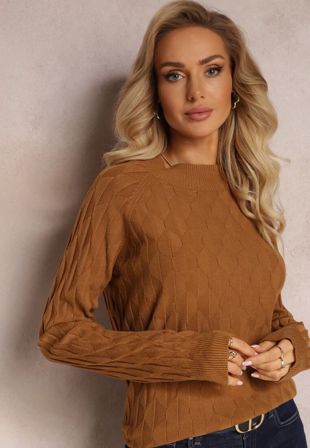 Renee - Brązowy Golf o Klasycznym Fasonie Anofra. Typ kołnierza: golf. Kolor: brązowy. Styl: klasyczny