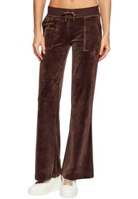 Juicy Couture - JUICY COUTURE Czekoladowe spodnie dresowe damskie Layla Low Rise, Rozmiar M. Stan: obniżony. Kolor: brązowy. Materiał: dresówka #2