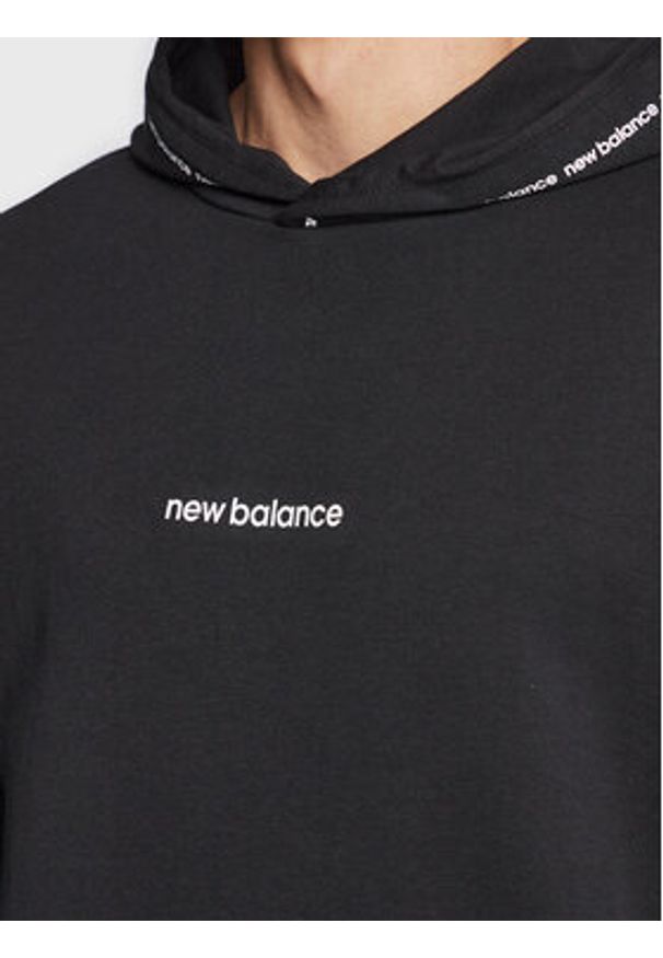 New Balance Bluza MT23516 Czarny Relaxed Fit. Kolor: czarny. Materiał: syntetyk, bawełna