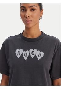 Hugo - HUGO T-Shirt Vintage 50561164 Czarny Relaxed Fit. Kolor: czarny. Materiał: bawełna. Styl: vintage #4