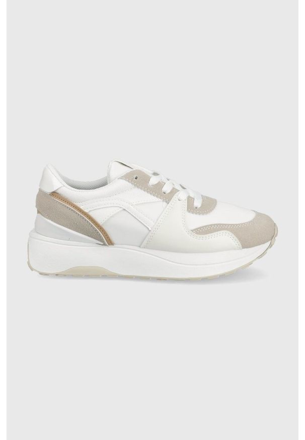 Answear Lab buty kolor biały. Zapięcie: sznurówki. Kolor: biały. Materiał: guma. Obcas: na platformie