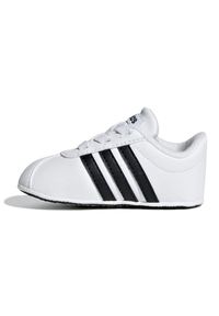 Adidas - Buty adidas Vl Court 2.0 Jr F36605 białe. Kolor: biały. Materiał: materiał, tkanina, syntetyk #4