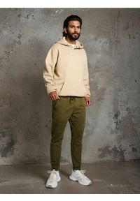 Sinsay - Spodnie jogger - khaki. Kolor: brązowy