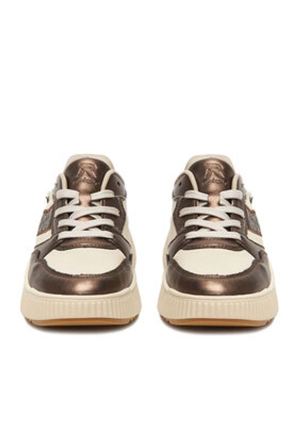 Rieker Sneakersy W1702-60 Beżowy. Kolor: beżowy. Materiał: skóra, syntetyk