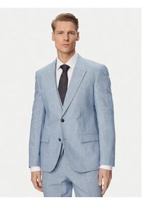 Hugo - HUGO Garnitur Henry 50559672 Niebieski Slim Fit. Kolor: niebieski. Materiał: bawełna #9