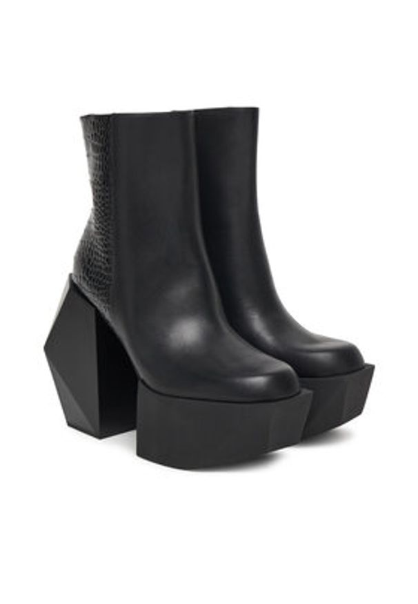 United Nude Botki Stage Boot 1075384927 Czarny. Kolor: czarny. Materiał: skóra