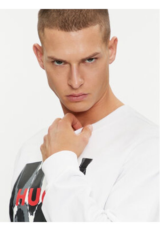 Hugo Bluza Duragol_U242 50513335 Biały Regular Fit. Kolor: biały. Materiał: bawełna