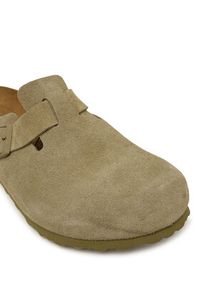 Birkenstock Klapki Boston 1025788 Khaki. Kolor: brązowy. Materiał: zamsz, skóra #4