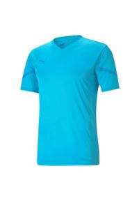 Puma Team Flash koszulka męska XL - Blue Atol. Kolor: niebieski. Materiał: poliester. Sport: piłka nożna, fitness #1