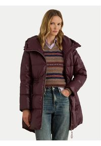 Lauren Ralph Lauren - LAUREN RALPH LAUREN Płaszcz zimowy 297P04101002 Bordowy Regular Fit. Kolor: czerwony. Materiał: syntetyk. Sezon: zima