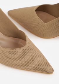 Renee - Ciemnobeżowe Plecione Sandały na Szpilce Savapheme. Zapięcie: sprzączka. Kolor: beżowy. Obcas: na szpilce. Styl: klasyczny, elegancki #7