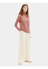 Tom Tailor Golf 1037746 Różowy Regular Fit. Typ kołnierza: golf. Kolor: różowy. Materiał: bawełna, wiskoza #5