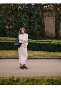 Reserved - Lniana spódnica - złamana biel. Materiał: len #1