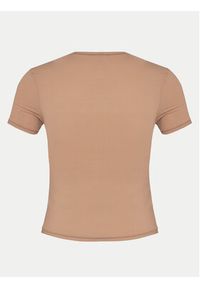 Dorina T-Shirt Noa FXTO0015MI116 Brązowy Slim Fit. Kolor: brązowy. Materiał: syntetyk