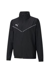 Kurtka piłkarska dla dzieci Puma teamRISE All Weather Jacket. Kolor: biały, czarny, wielokolorowy. Materiał: poliester. Sport: piłka nożna