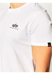 Alpha Industries T-Shirt Basic 188505 Biały Regular Fit. Kolor: biały. Materiał: bawełna #4