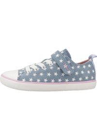 Geox - Kapcie GEOX J GISLI GIRL Niebieski. Okazja: na co dzień. Kolor: niebieski. Materiał: syntetyk, tkanina