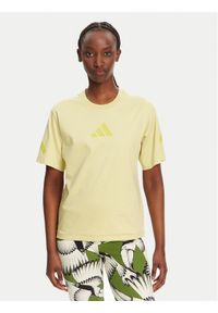 Adidas - adidas T-Shirt Z.N.E. JC5400 Żółty Regular Fit. Kolor: żółty. Materiał: bawełna