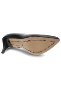 Czarne Czółenka Clasicco Eleganckie Buty Na Obcasie. Kolor: czarny. Materiał: skóra. Szerokość cholewki: normalna. Obcas: na obcasie. Styl: elegancki. Wysokość obcasa: średni #7