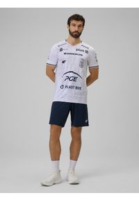 4f - 4F Koszulka meczowa replika domowa z sezonu 2025/26 męska 4F x Projekt Warszawa - biała XXL. Okazja: do domu. Kolor: biały. Materiał: dzianina, materiał. Wzór: nadruk #2
