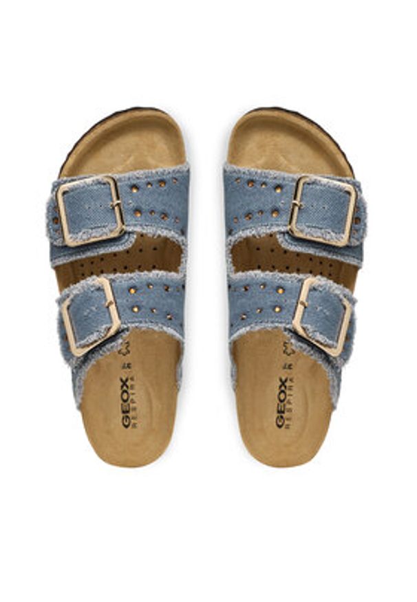 Geox Klapki D Brionia R D55Y3S 00011 C4005 Niebieski. Kolor: niebieski. Materiał: materiał