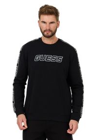 Guess - GUESS Czarna męska bluza z lampasami Arlo, Rozmiar XXL. Kolor: czarny #4