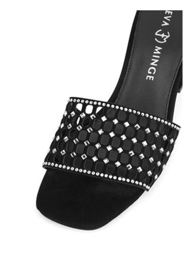 Eva Minge Klapki VERA-1559-2-1 Czarny. Kolor: czarny. Materiał: skóra