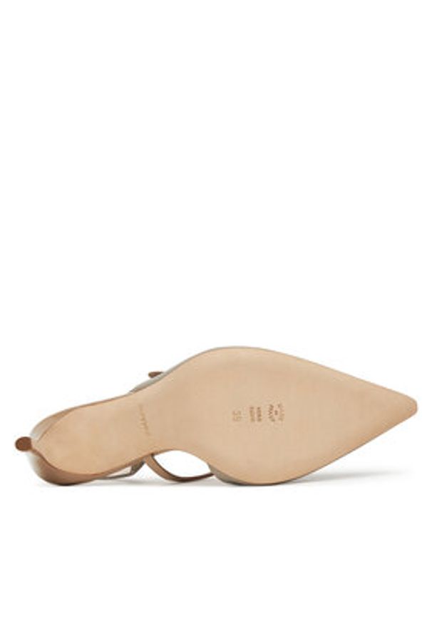 Pollini Sandały PA10138C0MPA210A Beżowy. Kolor: beżowy. Materiał: skóra