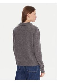 Kontatto Sweter 3M0977C Szary Regular Fit. Kolor: szary. Materiał: wełna #3