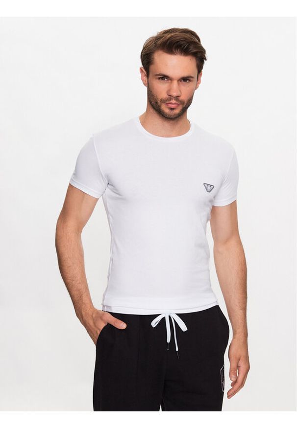Emporio Armani Underwear T-Shirt 111035 3R512 00010 Biały Regular Fit. Kolor: biały. Materiał: bawełna